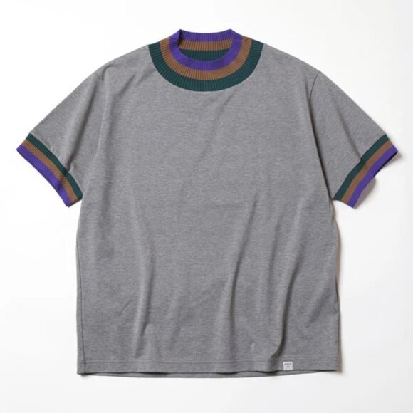 kolor BEACON ringer tee, knit collar, size M - Picture 1 of 11